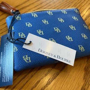 Dooney & Bourke blue monogram zip wallet